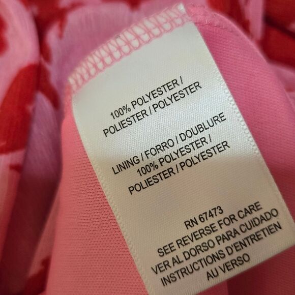 NEW Taylor pink and red printed ditzy Yoryu jaquard midi maxi dress 10‎ - Picture 6 of 10